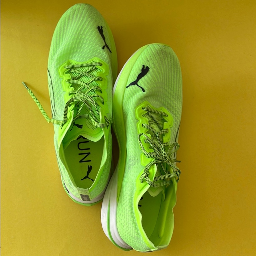 Puma Neon Green Nitro Running Shoes